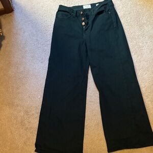 L.T.J. Denim green Button-Fly Pants